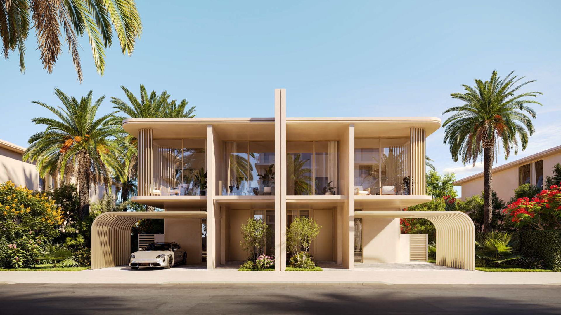 Twin villa exterior